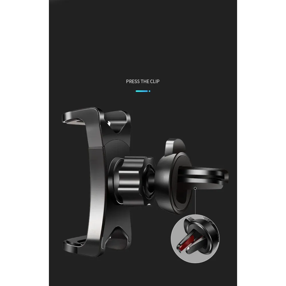 3 in 1 Car GPS Smartphone Holder: Dashboard / Visor Clamp   AC Grid Clip for Sharp Z3 - Black
