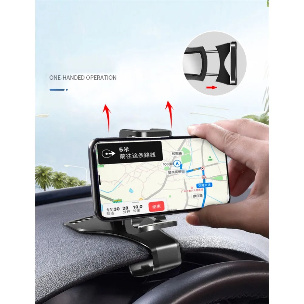3 in 1 Car GPS Smartphone Holder: Dashboard / Visor Clamp   AC Grid Clip for Sharp Z3 - Black