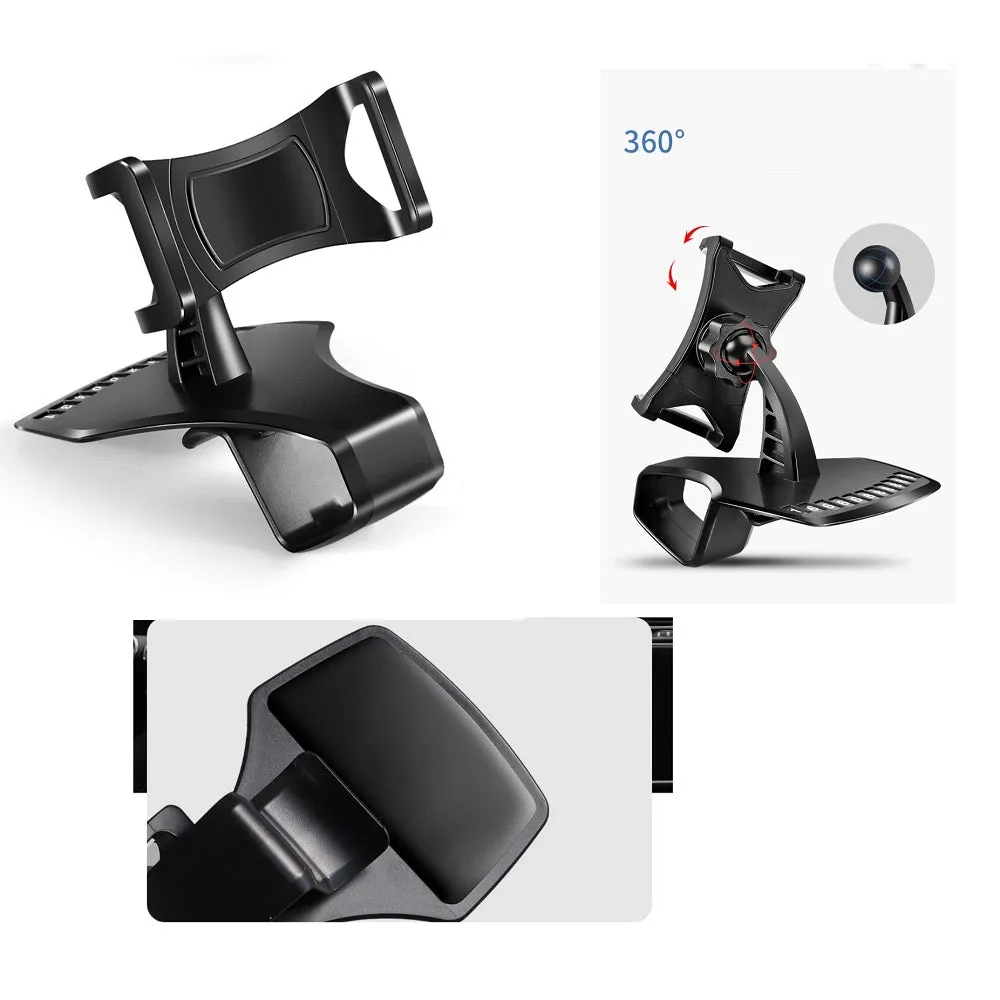 3 in 1 Car GPS Smartphone Holder: Dashboard / Visor Clamp   AC Grid Clip for Sharp Z3 - Black