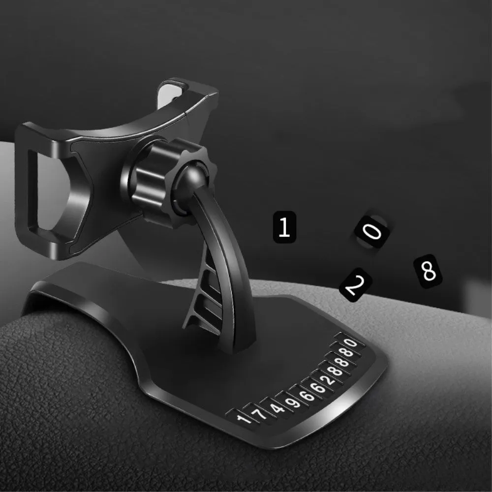 3 in 1 Car GPS Smartphone Holder: Dashboard / Visor Clamp   AC Grid Clip for Sharp Z3 - Black