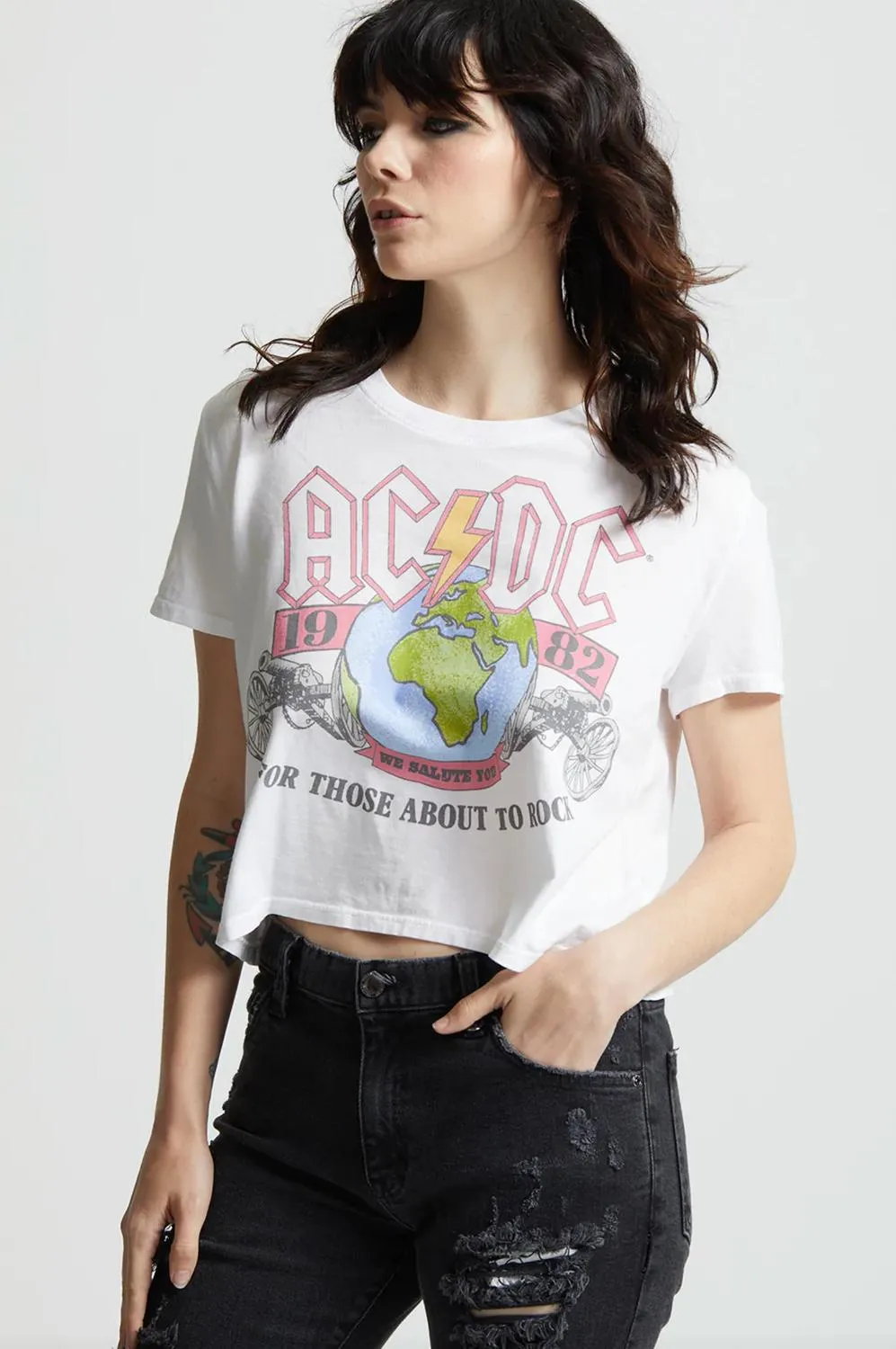 AC/DC 1981 We Salute You Crop Tee