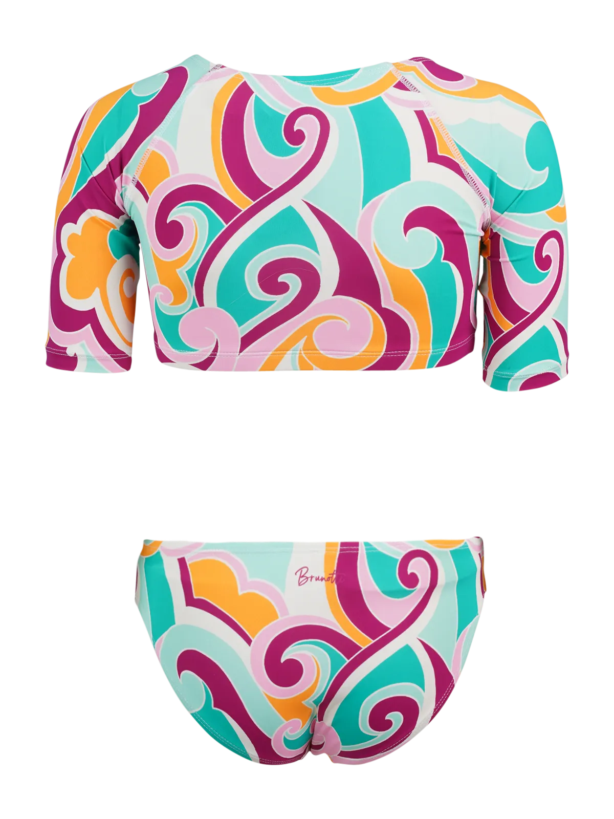 Ames-Swirl Girls Sports Bikini Set | Multi Color