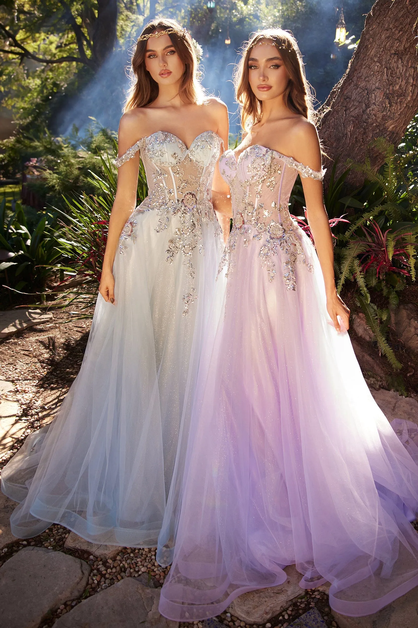 ANDREA & LEO A1258 Embellished A-Line Tulle Ball Gown
