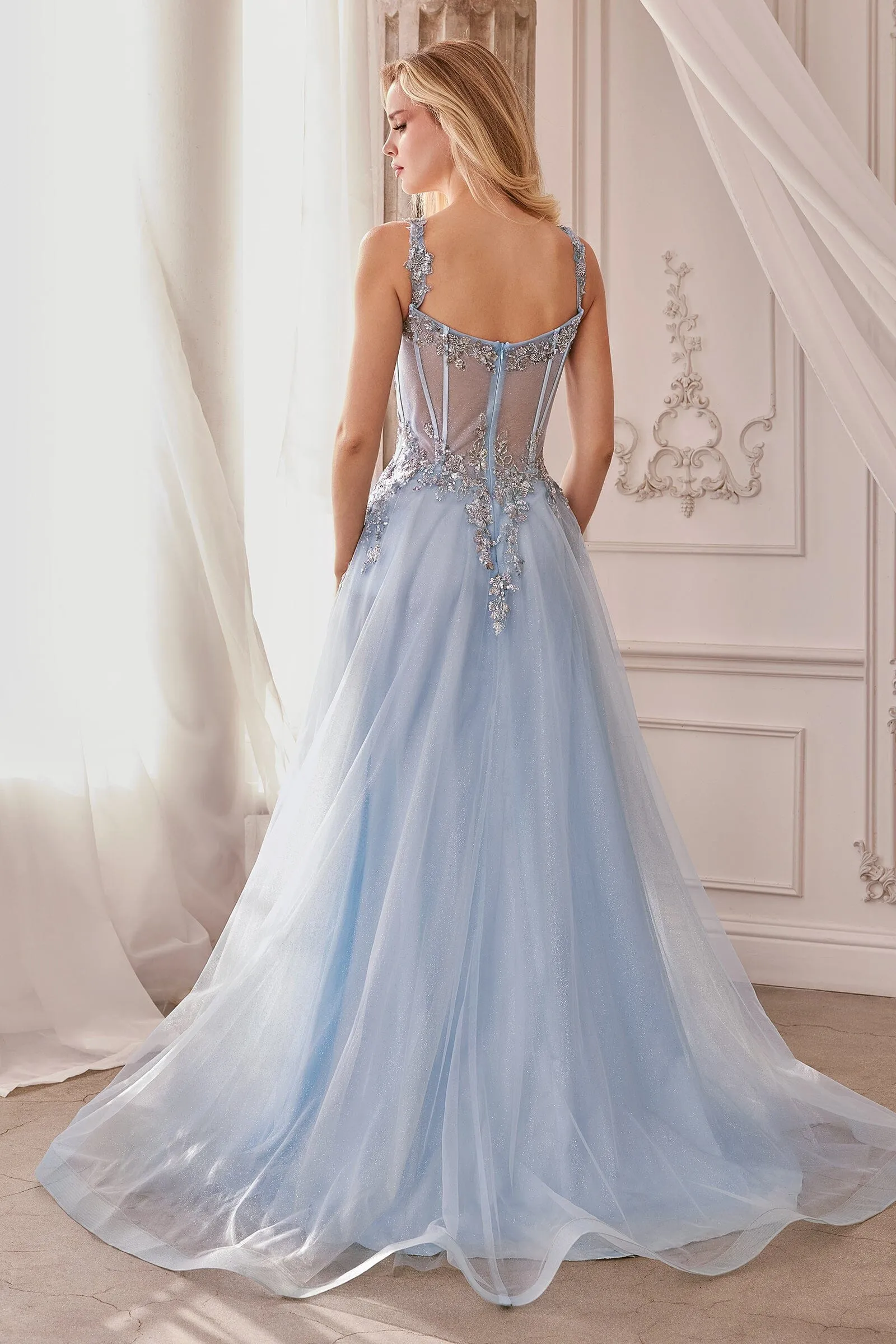 ANDREA & LEO A1258 Embellished A-Line Tulle Ball Gown