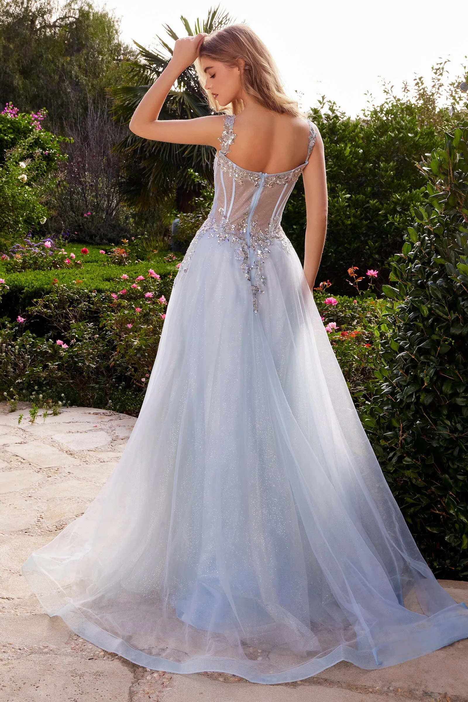 ANDREA & LEO A1258 Embellished A-Line Tulle Ball Gown