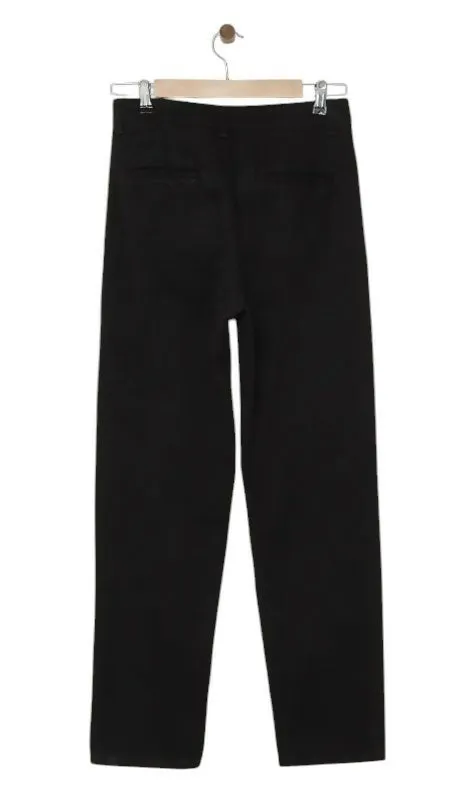 Balloon Fit Gabardine Trousers with Pockets