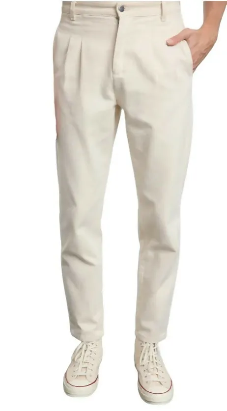 Balloon Fit Gabardine Trousers with Pockets
