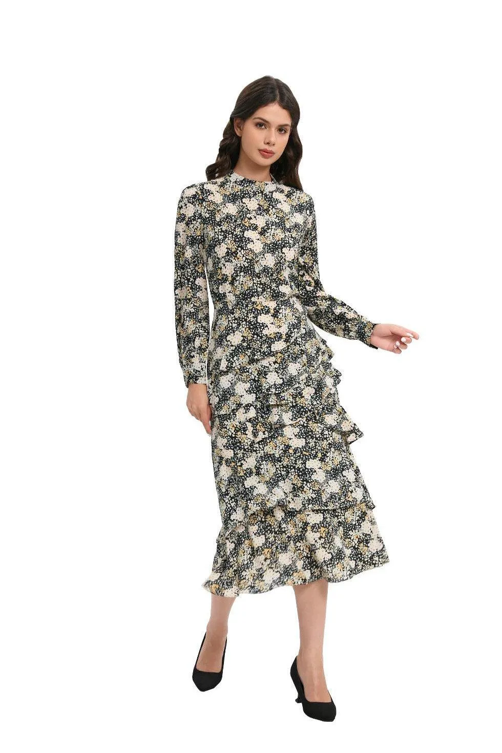 BLOSSOM LAYERED MIDI DRESS
