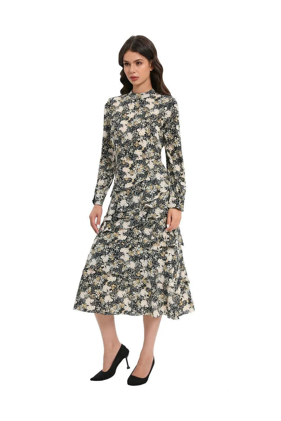 BLOSSOM LAYERED MIDI DRESS