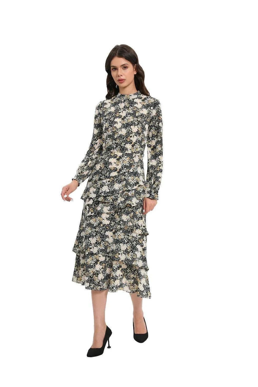 BLOSSOM LAYERED MIDI DRESS