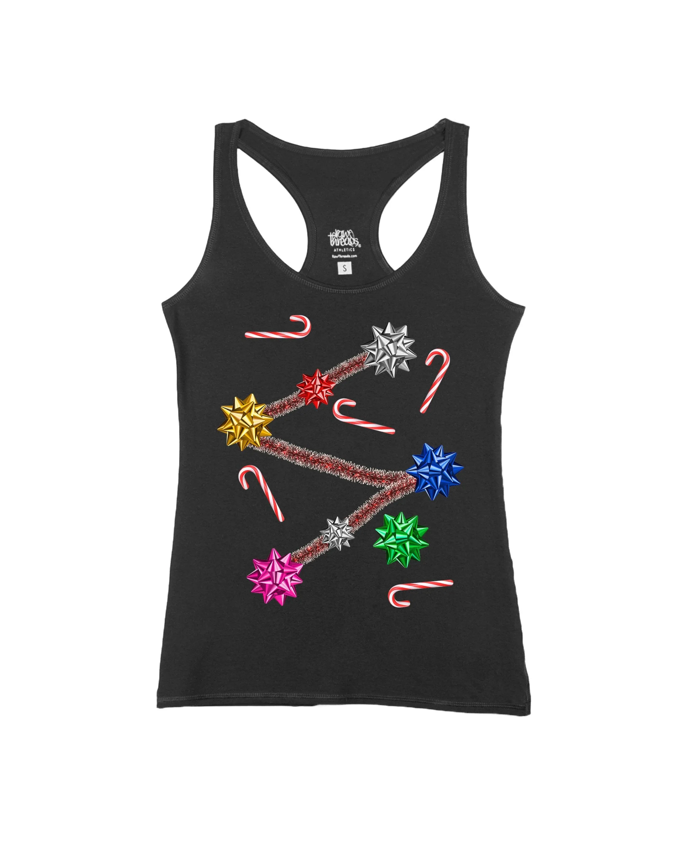 Bows and Candy Cane Christmas Sweater