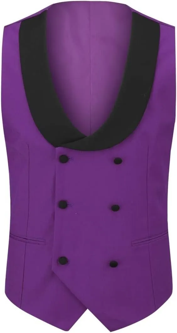 Cloudstyle Mens 3 Piece Suit Prom Colour Fashion Blazer Single Breasted Vest Jacket Pants