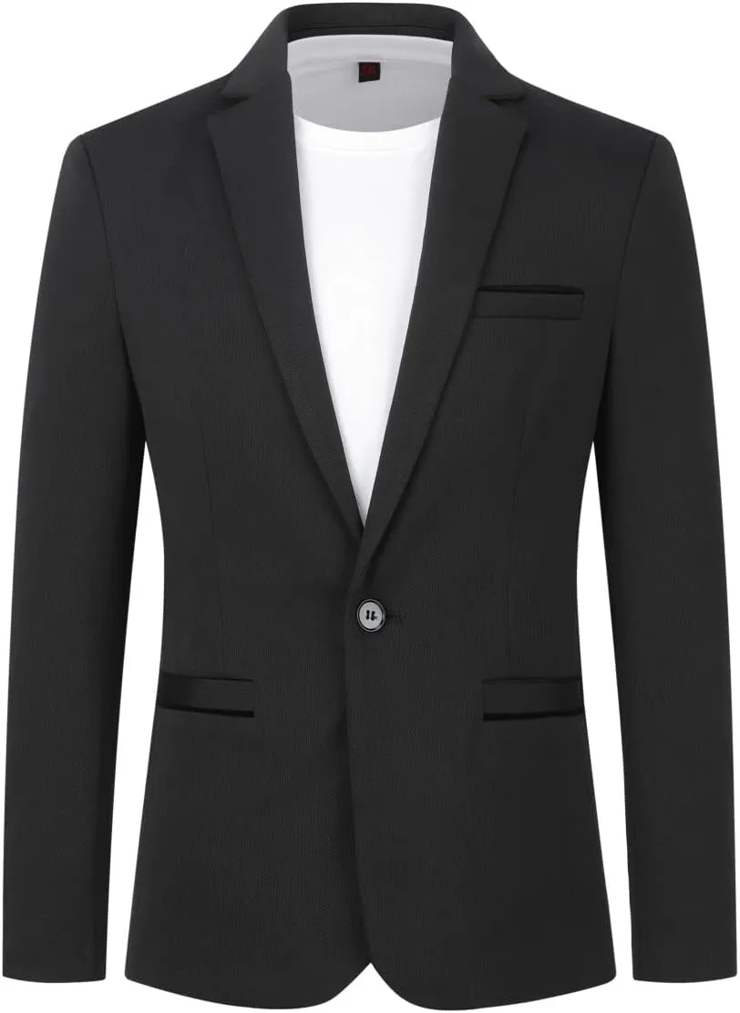 Cloudstyle Mens Casual Sport Coat 1 Button Slim Fit Suit Jacket Business Daily Blazer