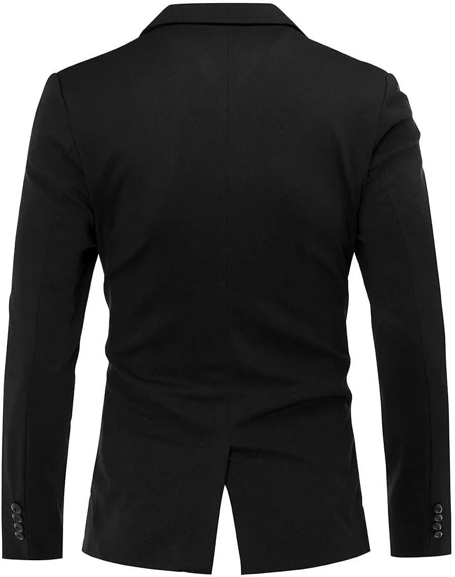 Cloudstyle Mens Casual Sport Coat 1 Button Slim Fit Suit Jacket Business Daily Blazer