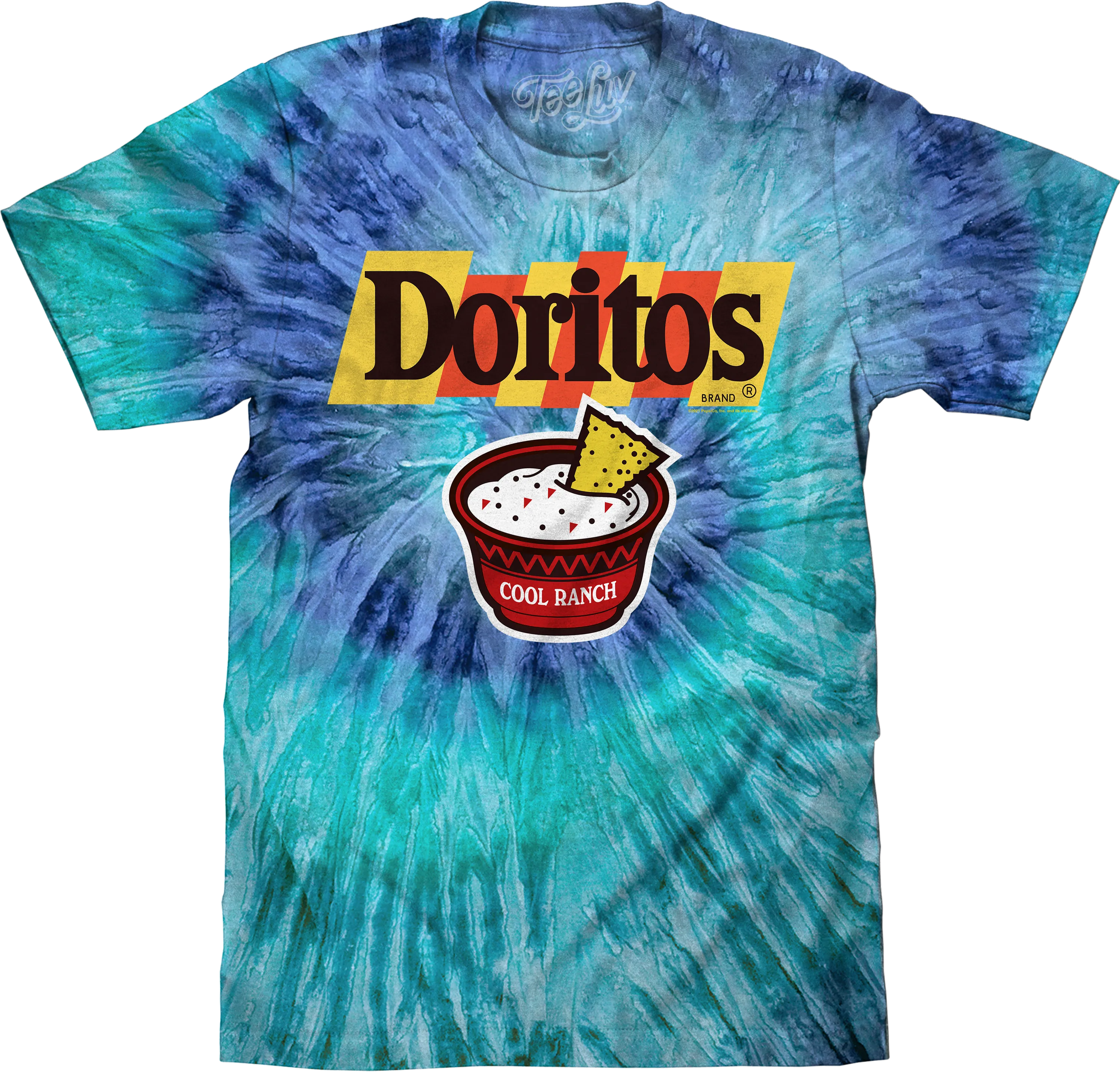 Cool Ranch Doritos Vintage Logo Tie Dye T-Shirt - Blue Jerry Tie Dye
