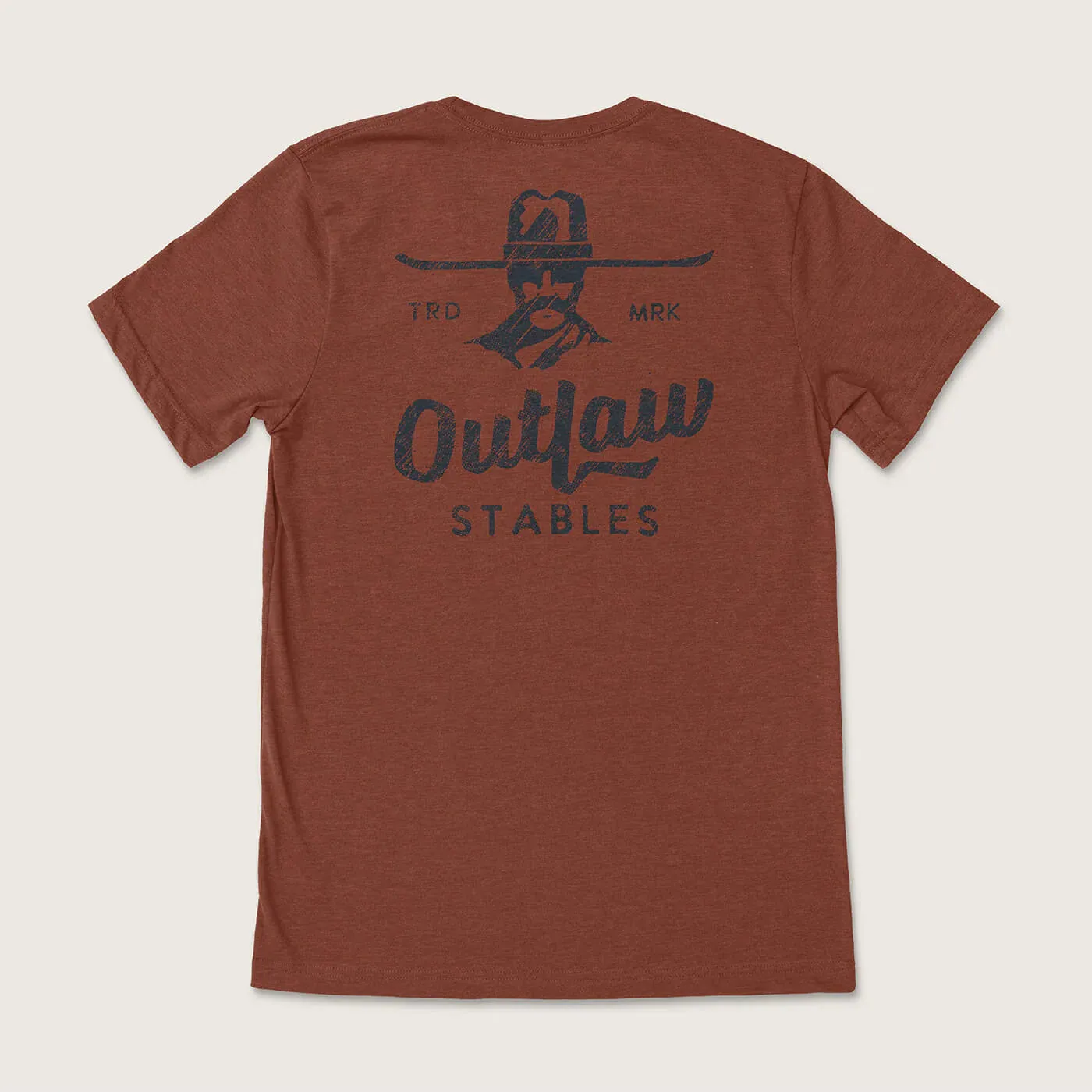 Cowboy Cool Outlaw Stables T-Shirt - Heather Clay