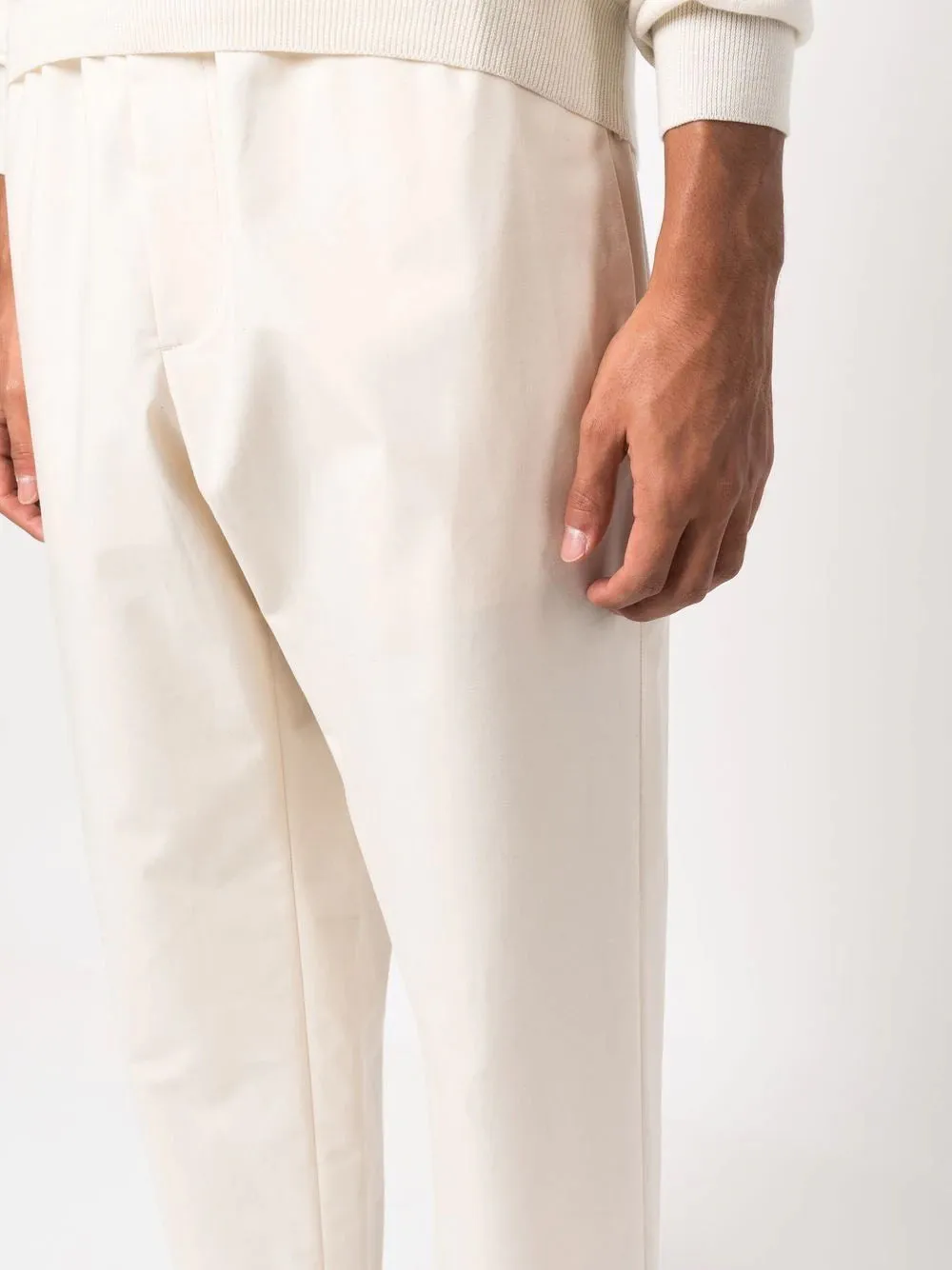 Cropped straight-leg trousers