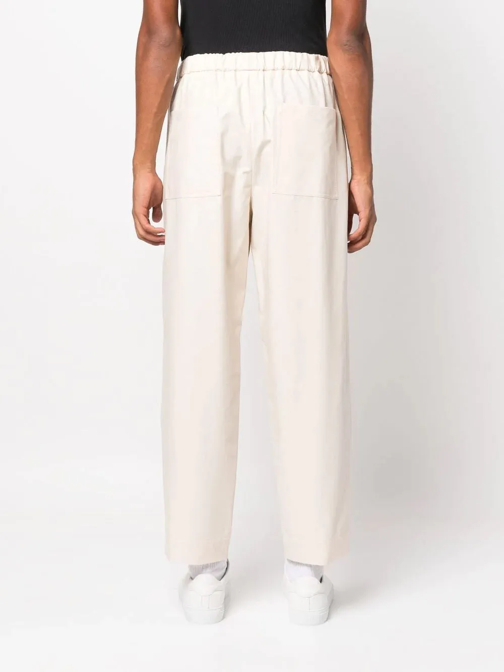 Cropped straight-leg trousers