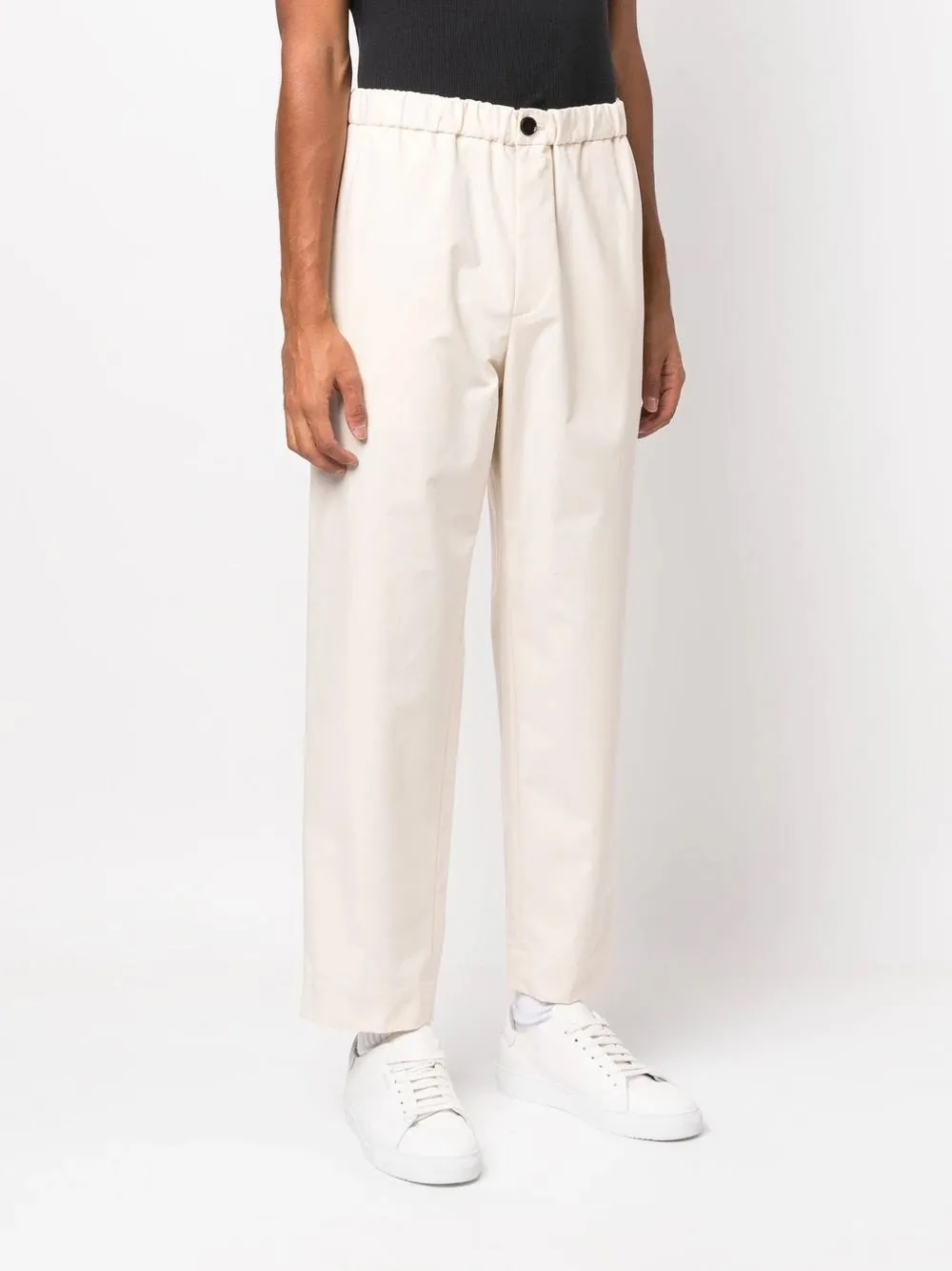 Cropped straight-leg trousers