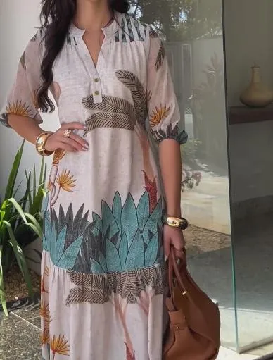 Elegant Printed Dress