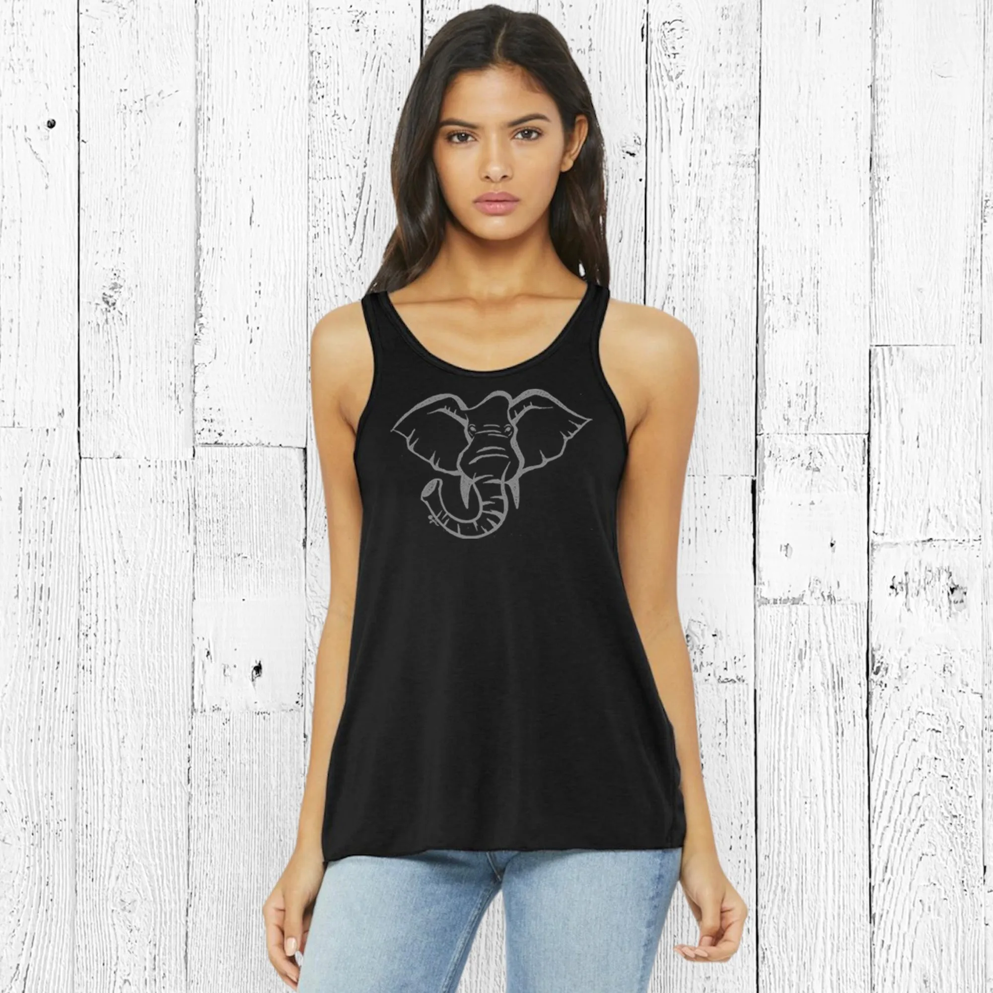 Elephant Flowy Tank Top