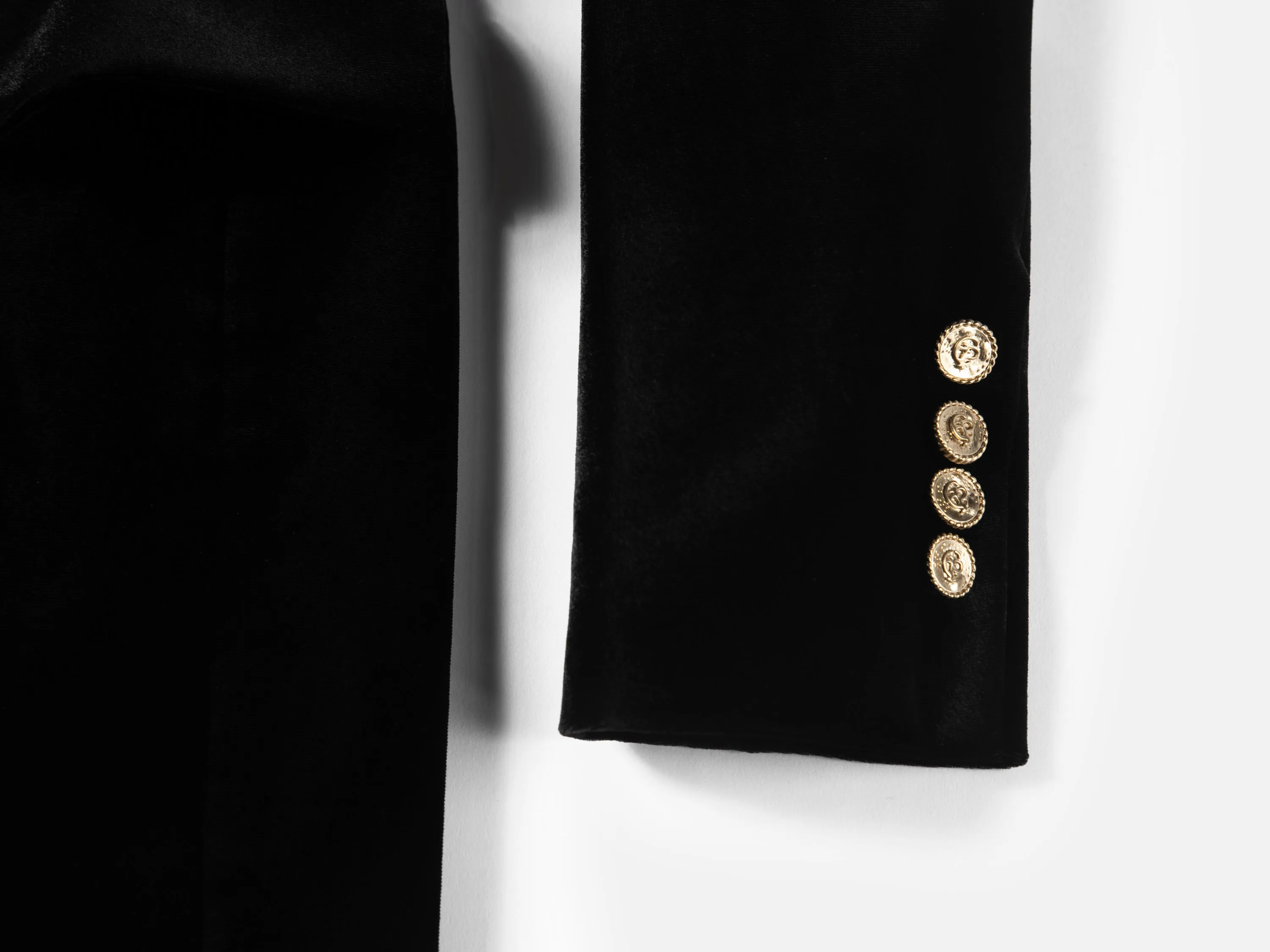 EP YAYING Hip length Velvet Silk Blazer