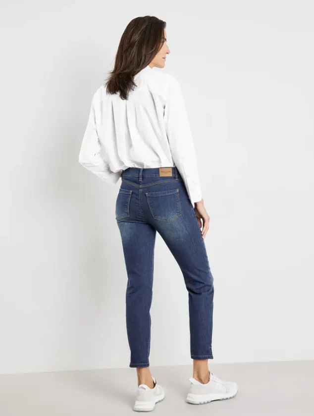 GERRY WEBER<BR>
Cropped Jeans<BR>
Blue<BR>