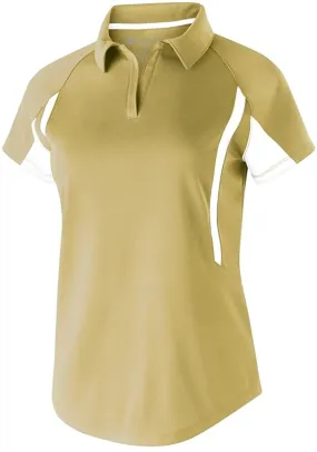 Holloway Dry Excel Ladies Avenger Polo (Small, Vegas Gold/White)