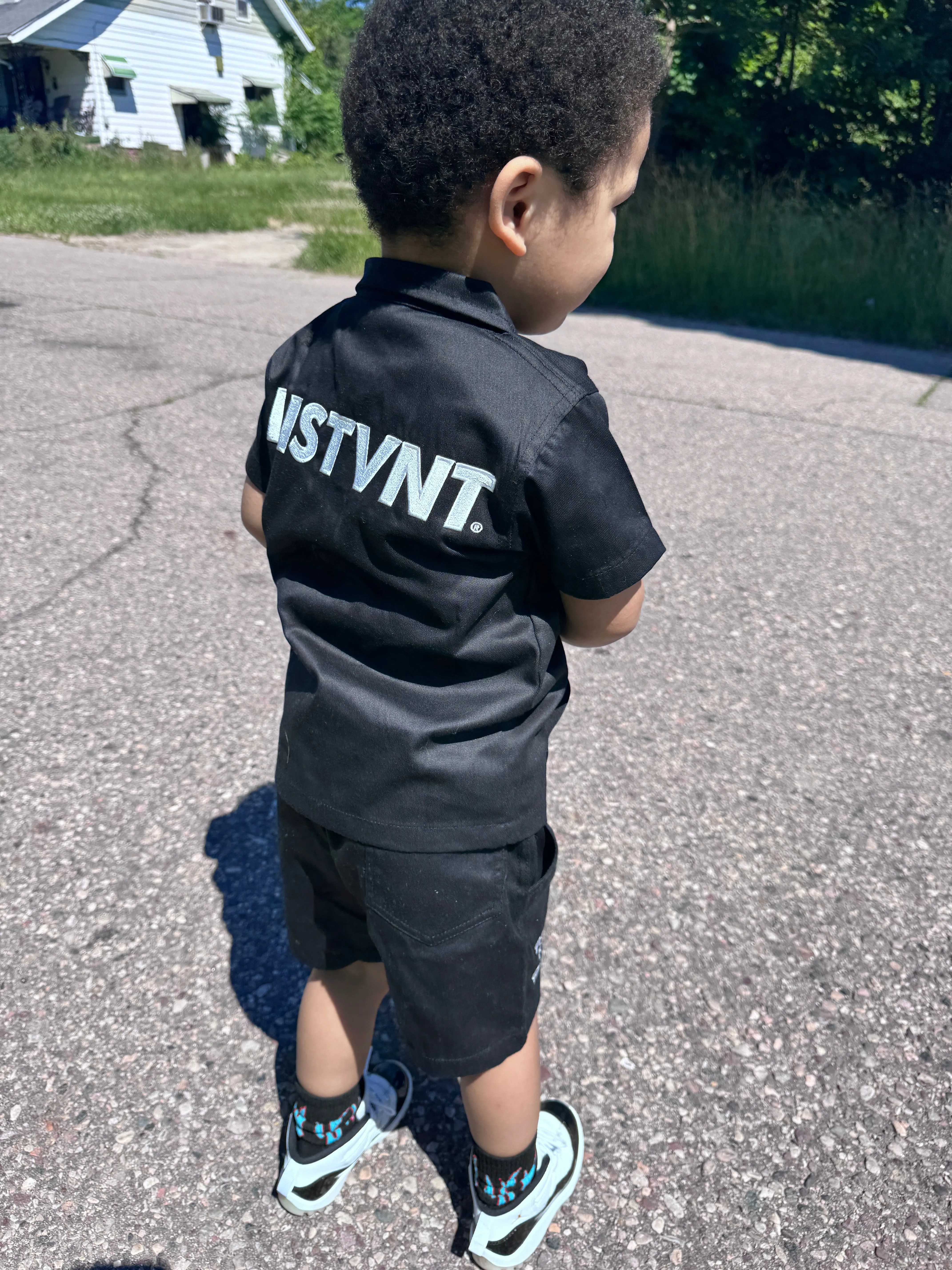 Kids Zip-Up Work Shirt