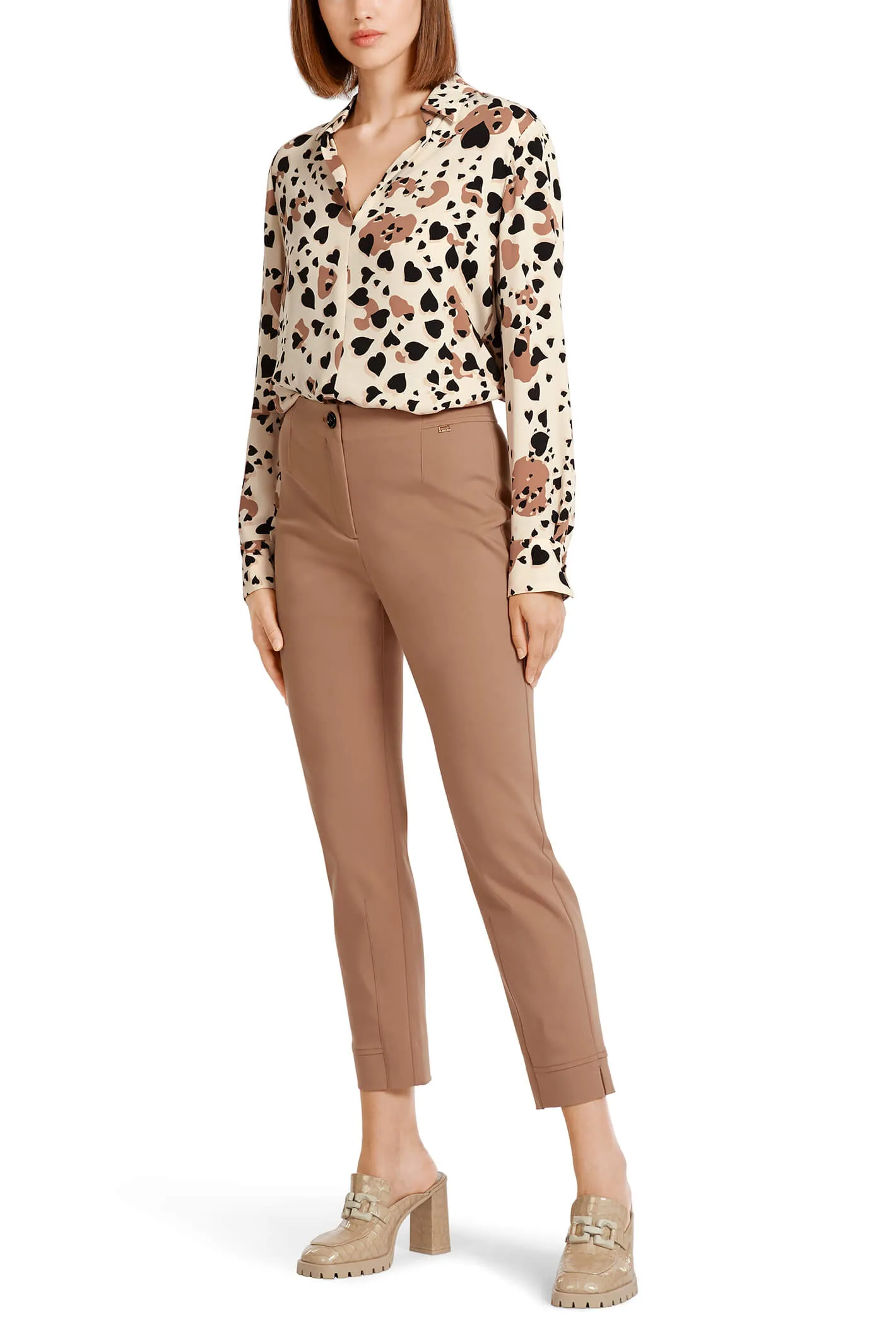Marc Cain Collection UC 81.22 W92 Camel Cropped Trousers
