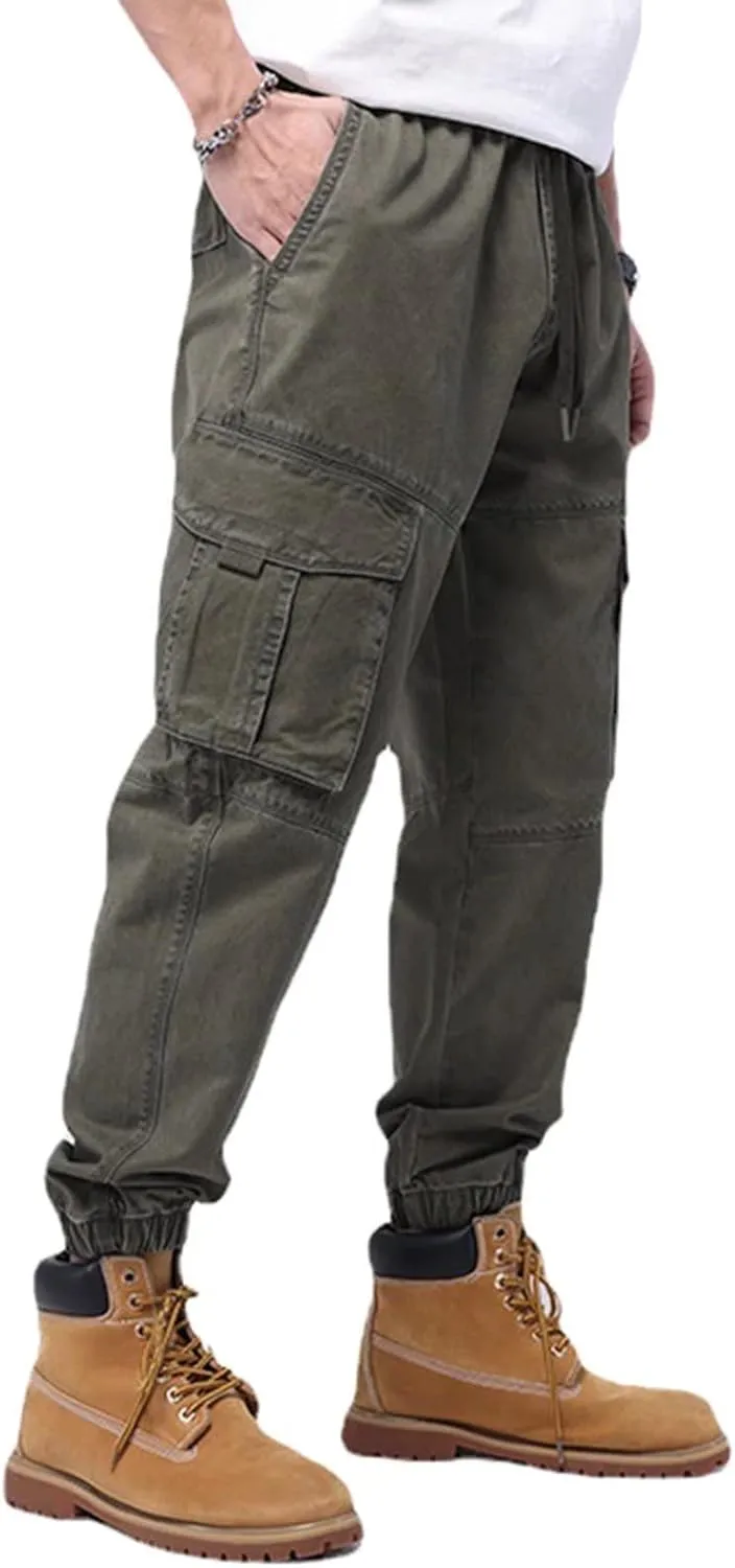 Mens Cargo Pants with Multi Pockets Hiking Outdoor Lightweight Comfortable Pants for Work Tactical