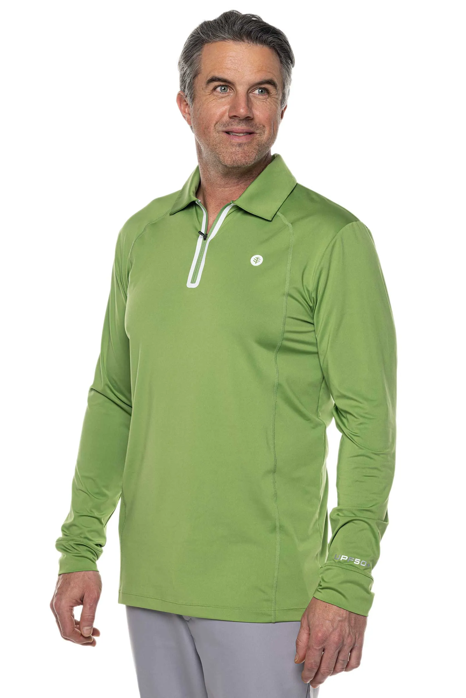 Men's Drive Golf Long Sleeve Polo | Soft Fern