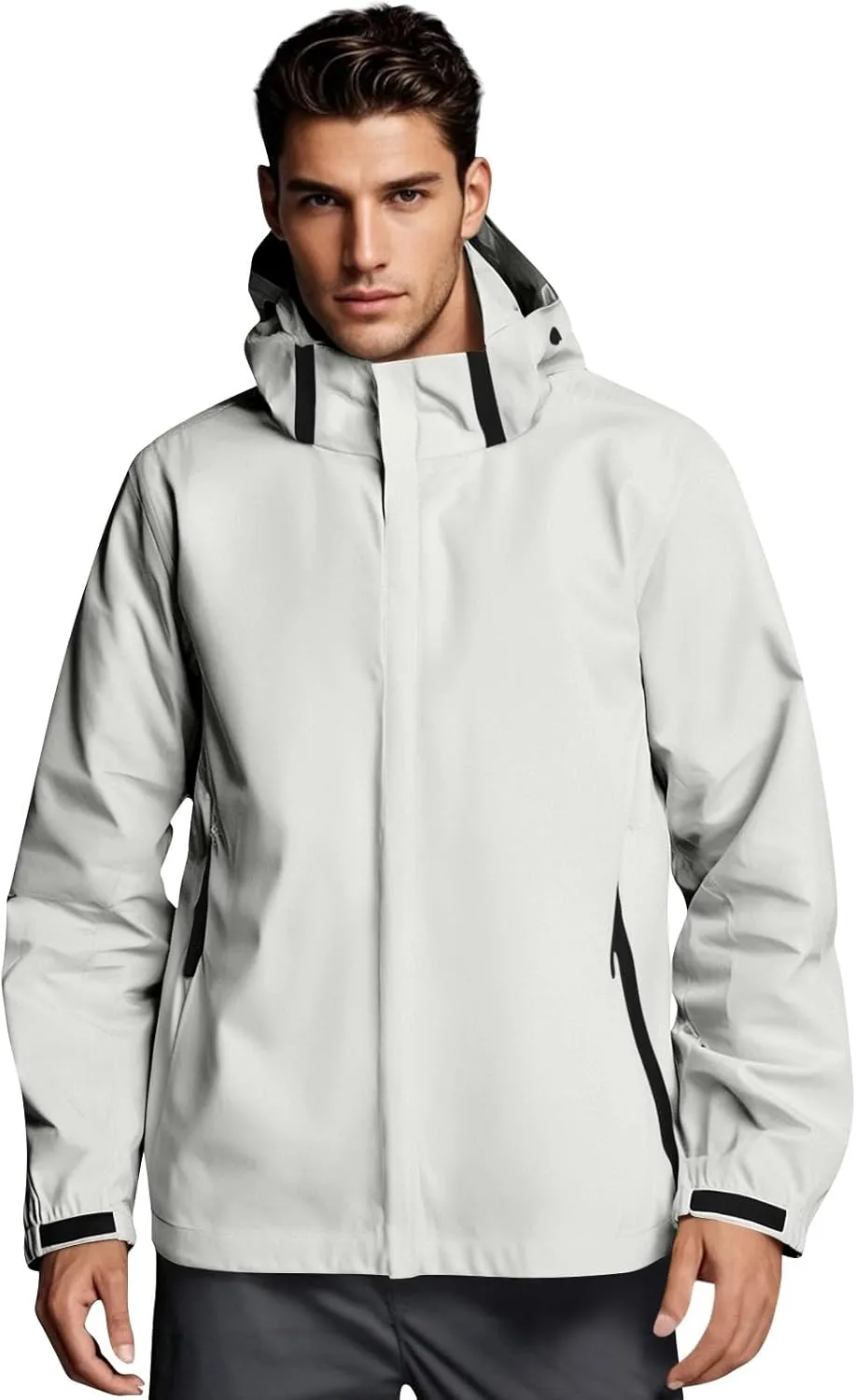 Men's Lightweight Rain Jacket - Waterproof Windbreaker for Hiking & Travel