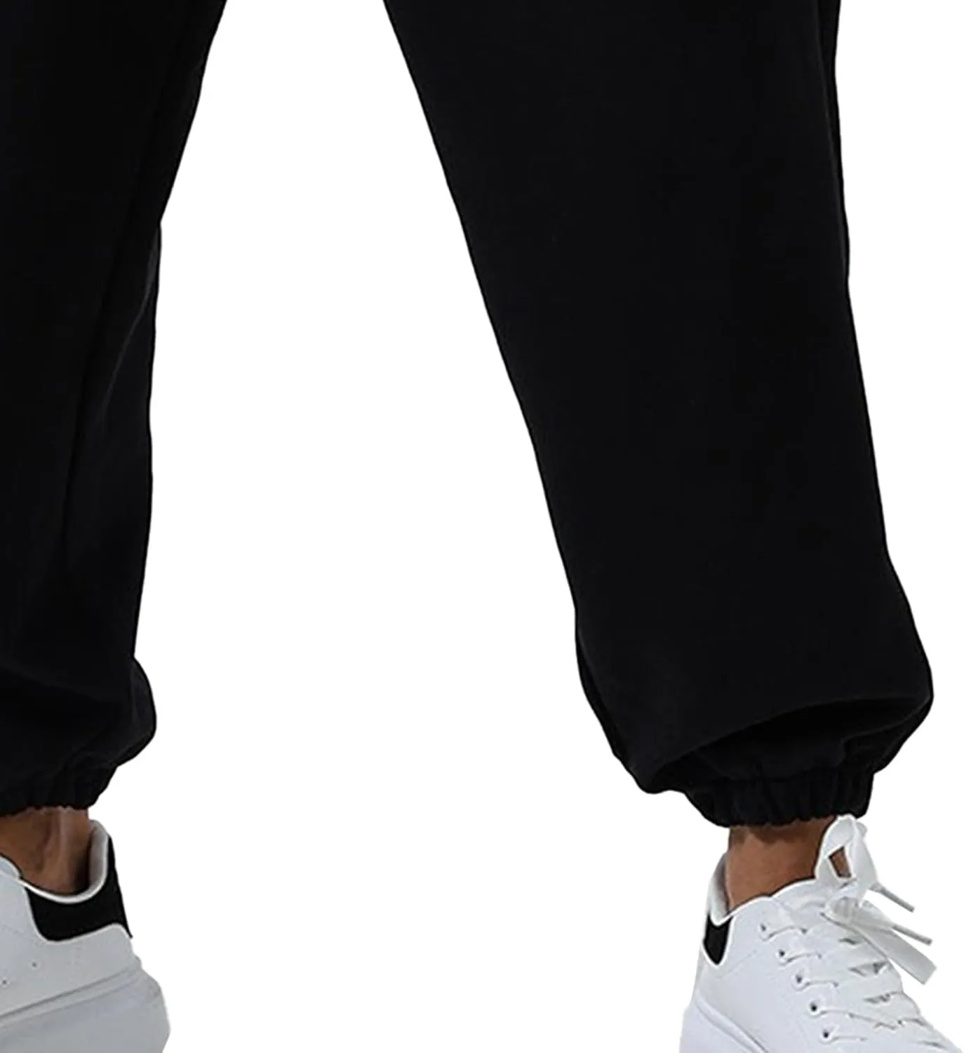 Men's Loose-Fit Gym Sweatpants Workout Jogger Open Bottom Pants Comfortable Breath Sports Trousers