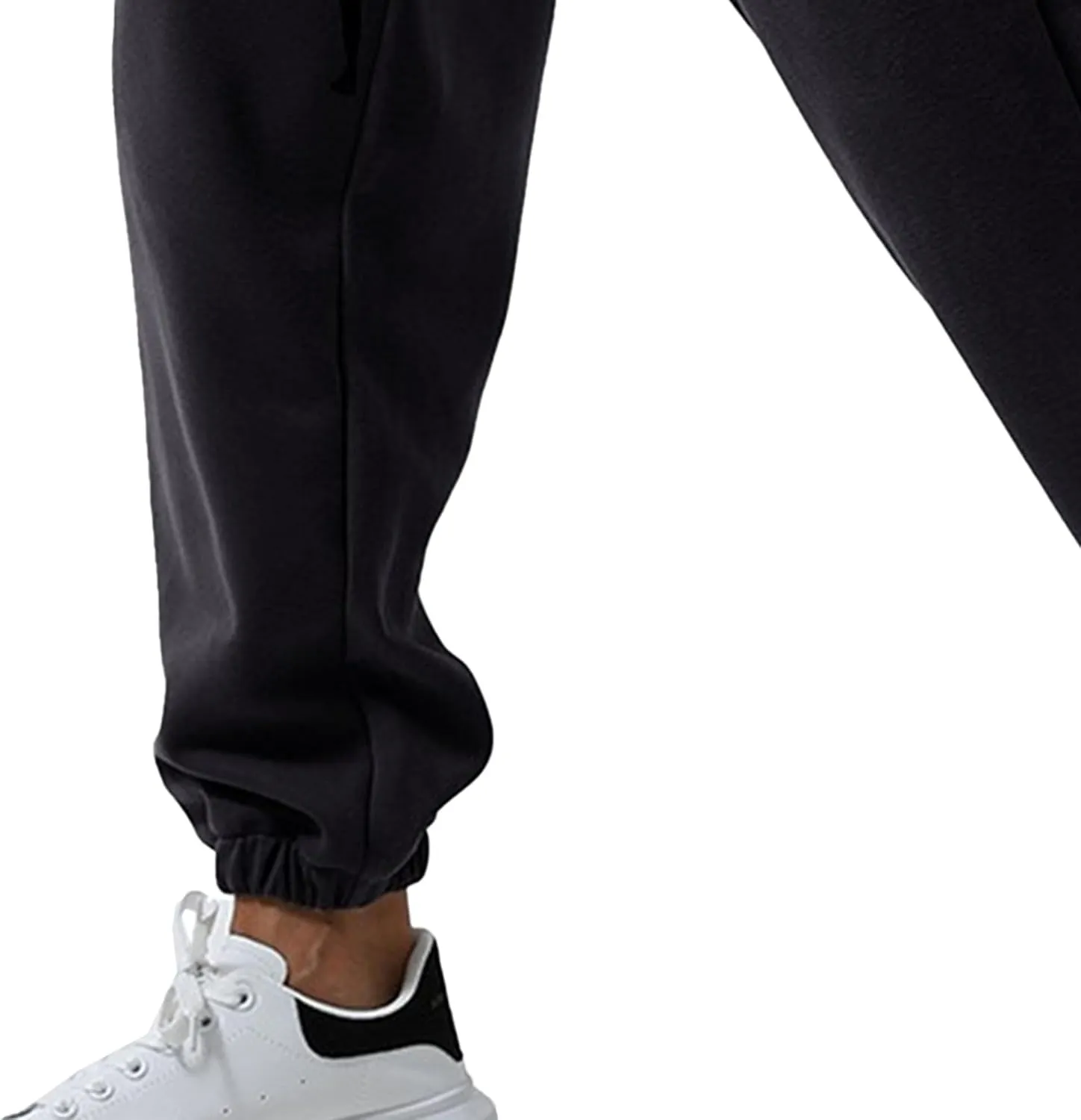 Men's Loose-Fit Gym Sweatpants Workout Jogger Open Bottom Pants Comfortable Breath Sports Trousers
