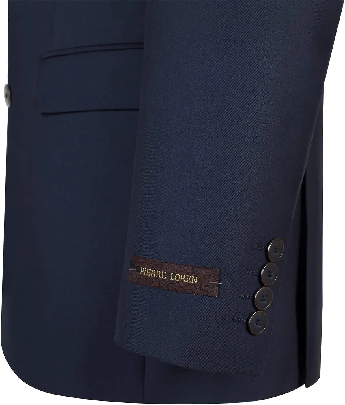 Men's Suits 3 Piece Slim Fit Suit Set Two Buttons Solid Business Suit Jacket Blazer Pants & Vest