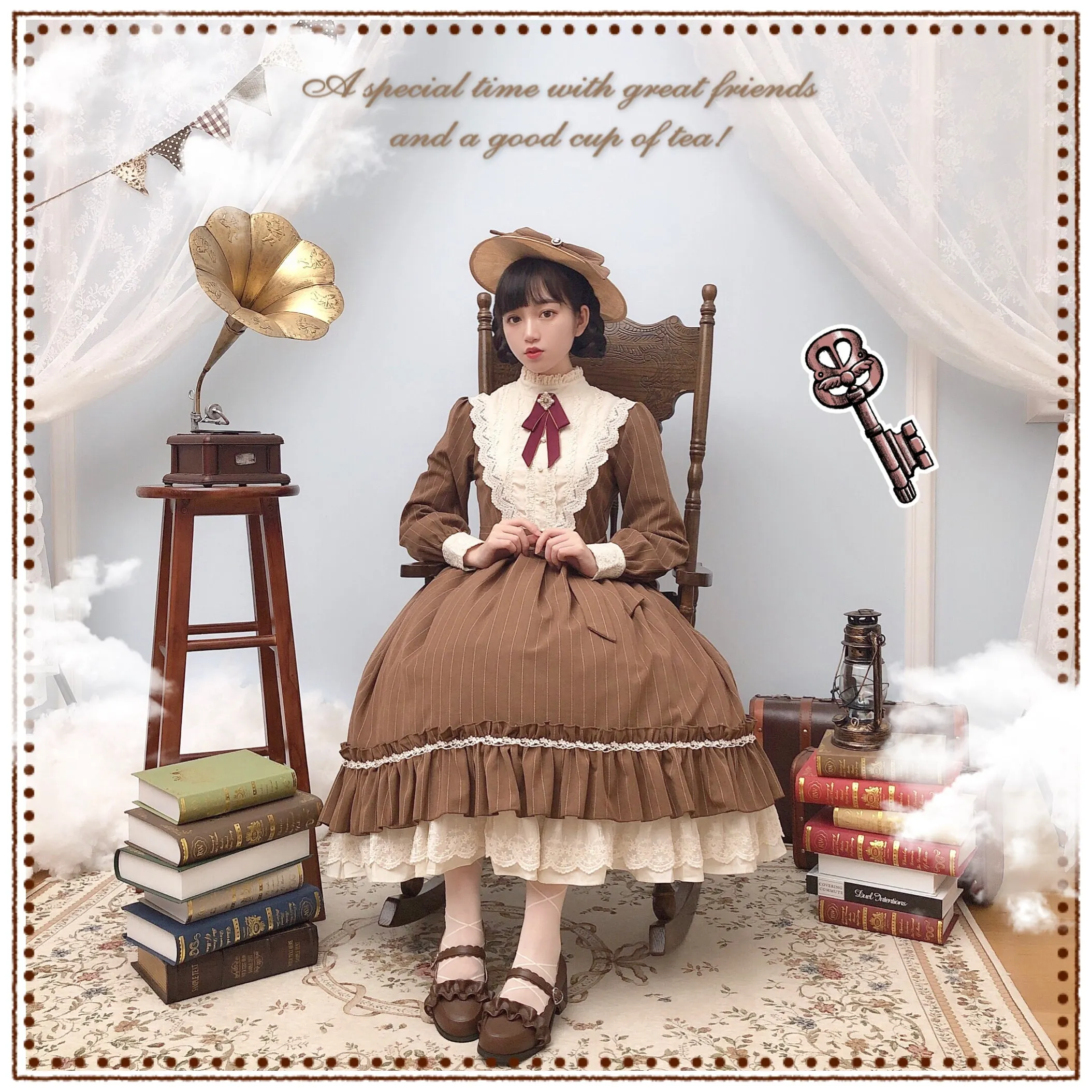 Miss point~Rose Silhouette~Vintage Classic Lolita OP