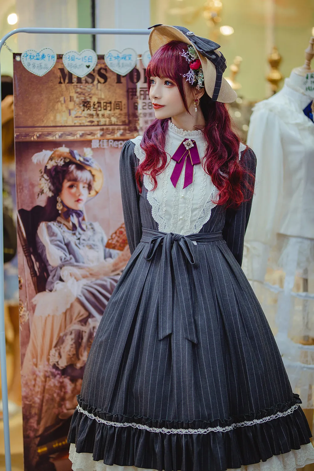 Miss point~Rose Silhouette~Vintage Classic Lolita OP