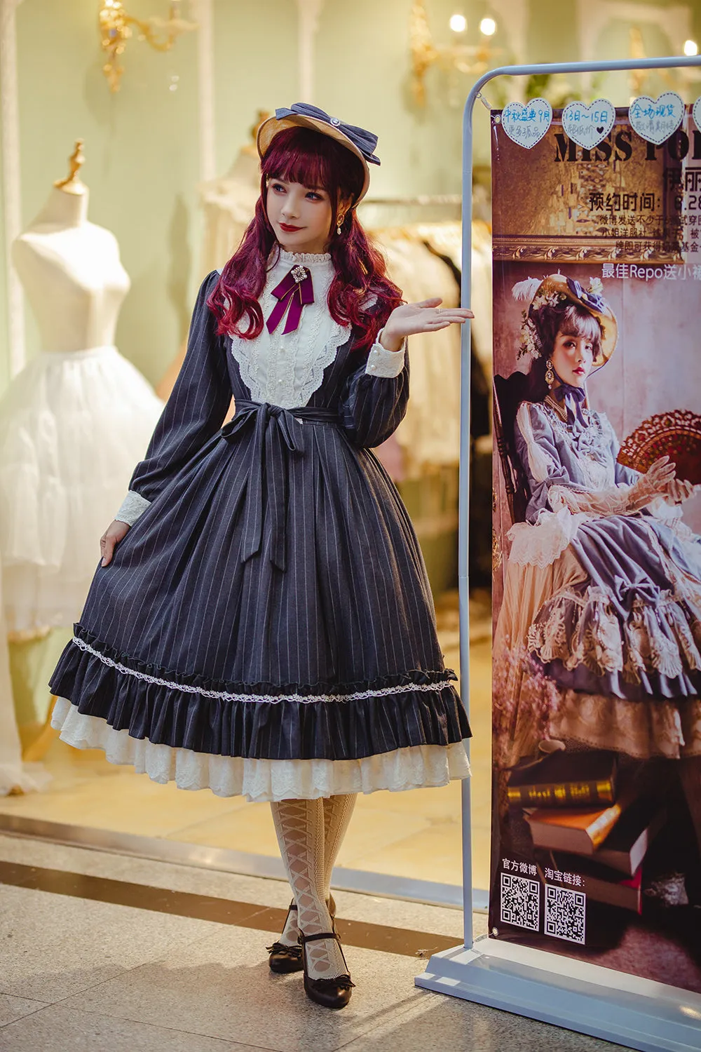 Miss point~Rose Silhouette~Vintage Classic Lolita OP