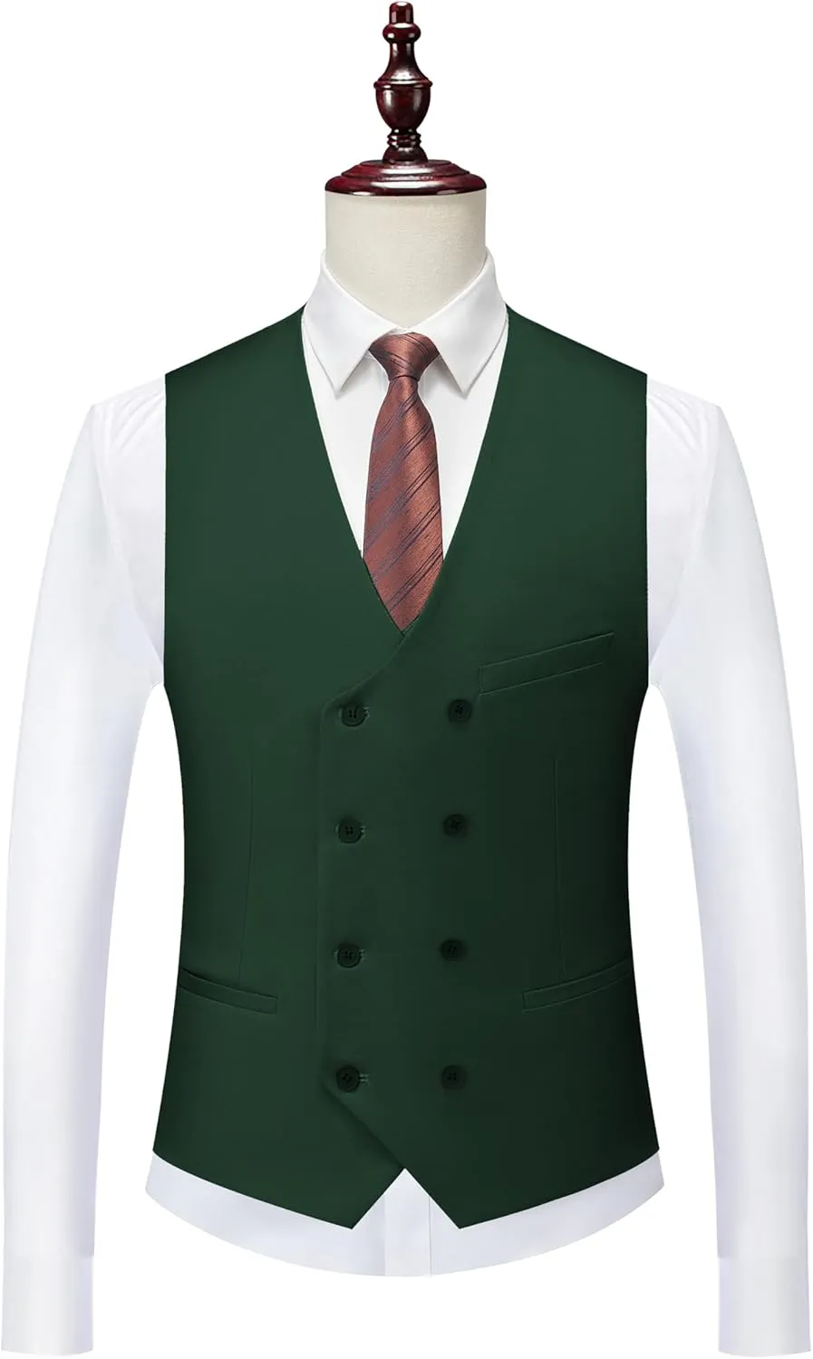 MOGU Mens 3 Piece Suit Slim Fit Tuxedo for Homecoming Wedding Prom Blazer Jacket Vest Pants with Tie Set
