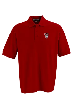 NC State Wolfpack Red Wolfhead Soft-Blend Pique Polo