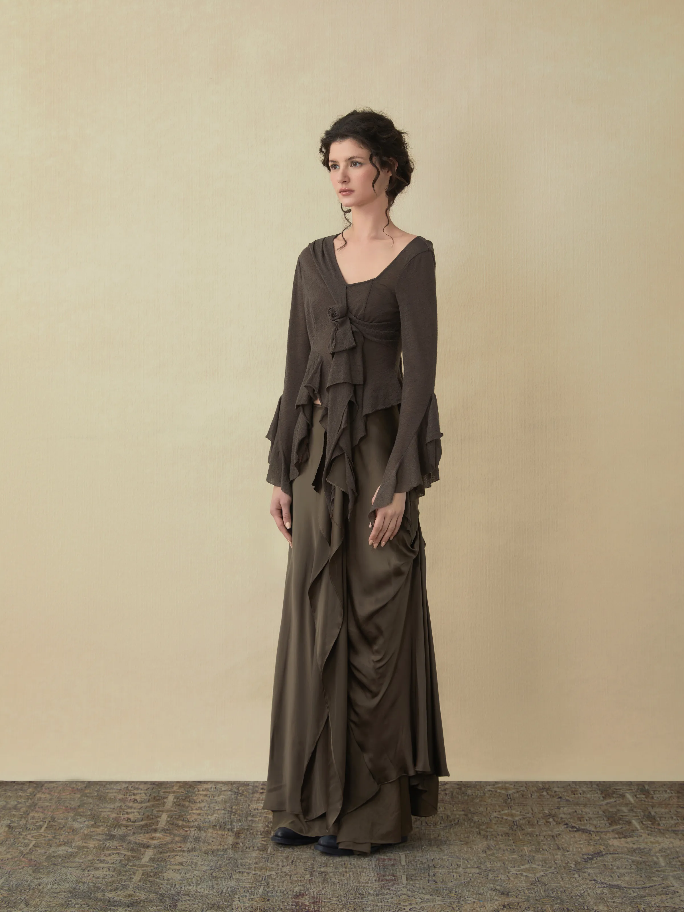 Olive Layered Skirt