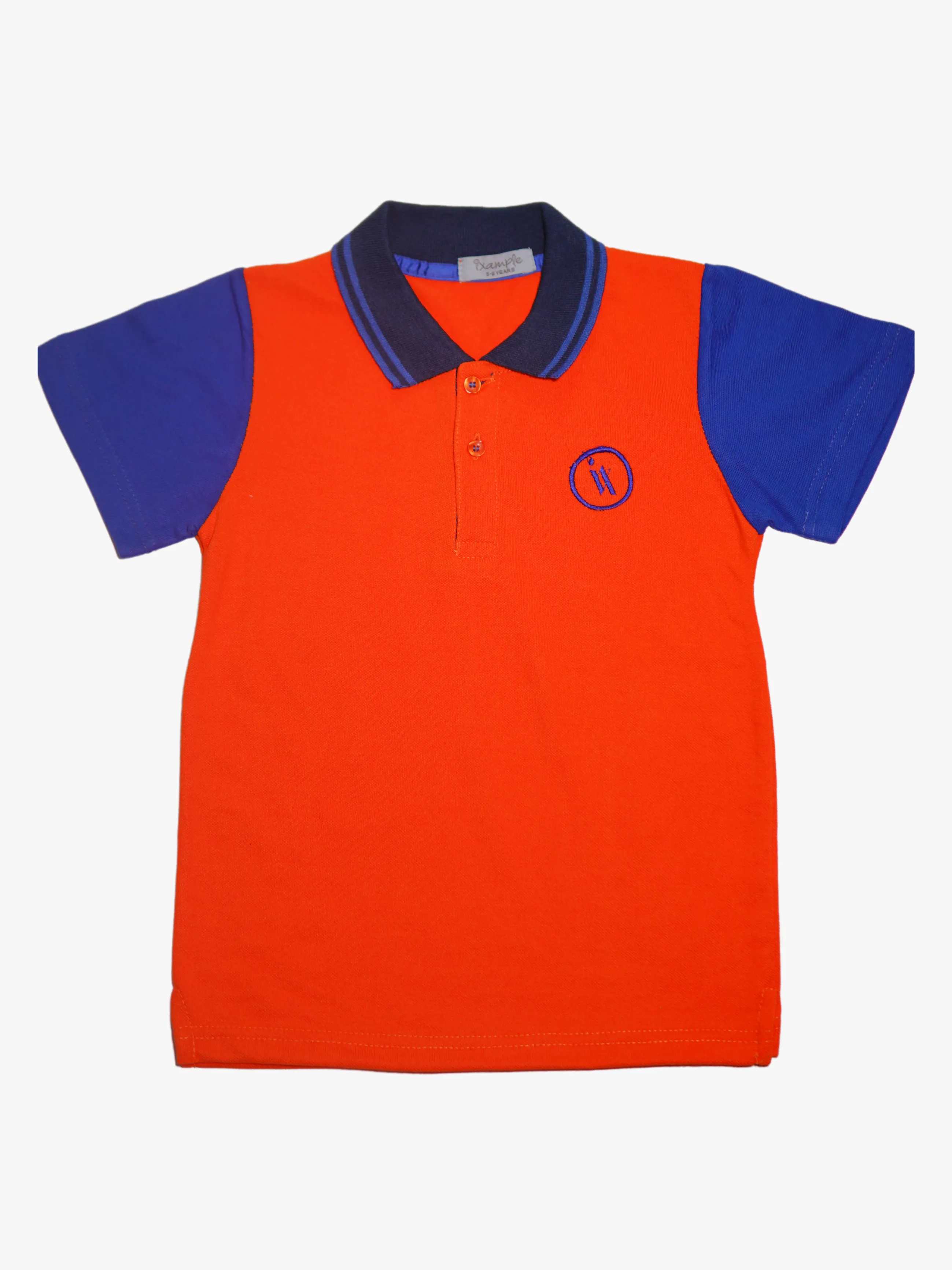 Orange IX Embroidered Polo