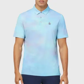 Original Penguin Mens Soft Filtered Tie Dye Print Polo - CLOISONNE