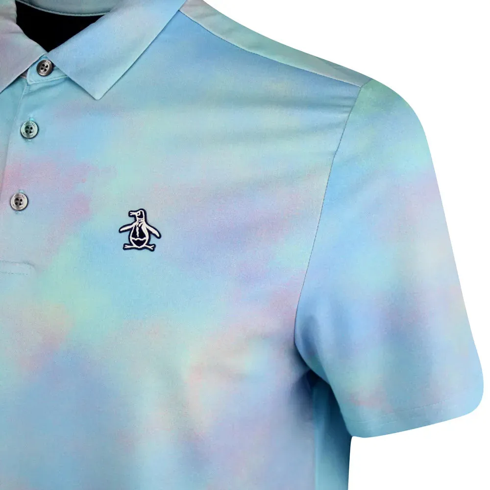 Original Penguin Mens Soft Filtered Tie Dye Print Polo - CLOISONNE