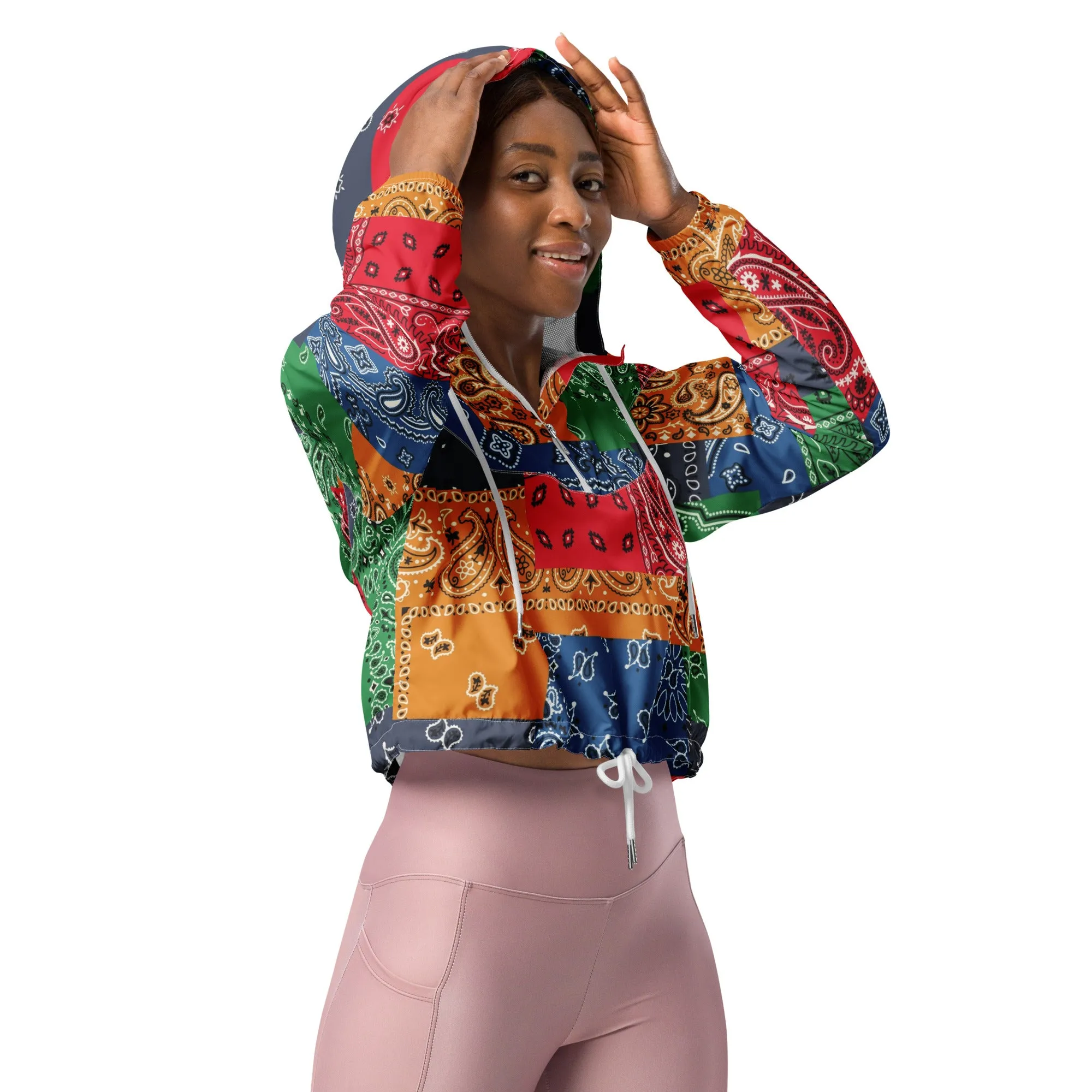 Paisley Bandana Women’s cropped windbreaker