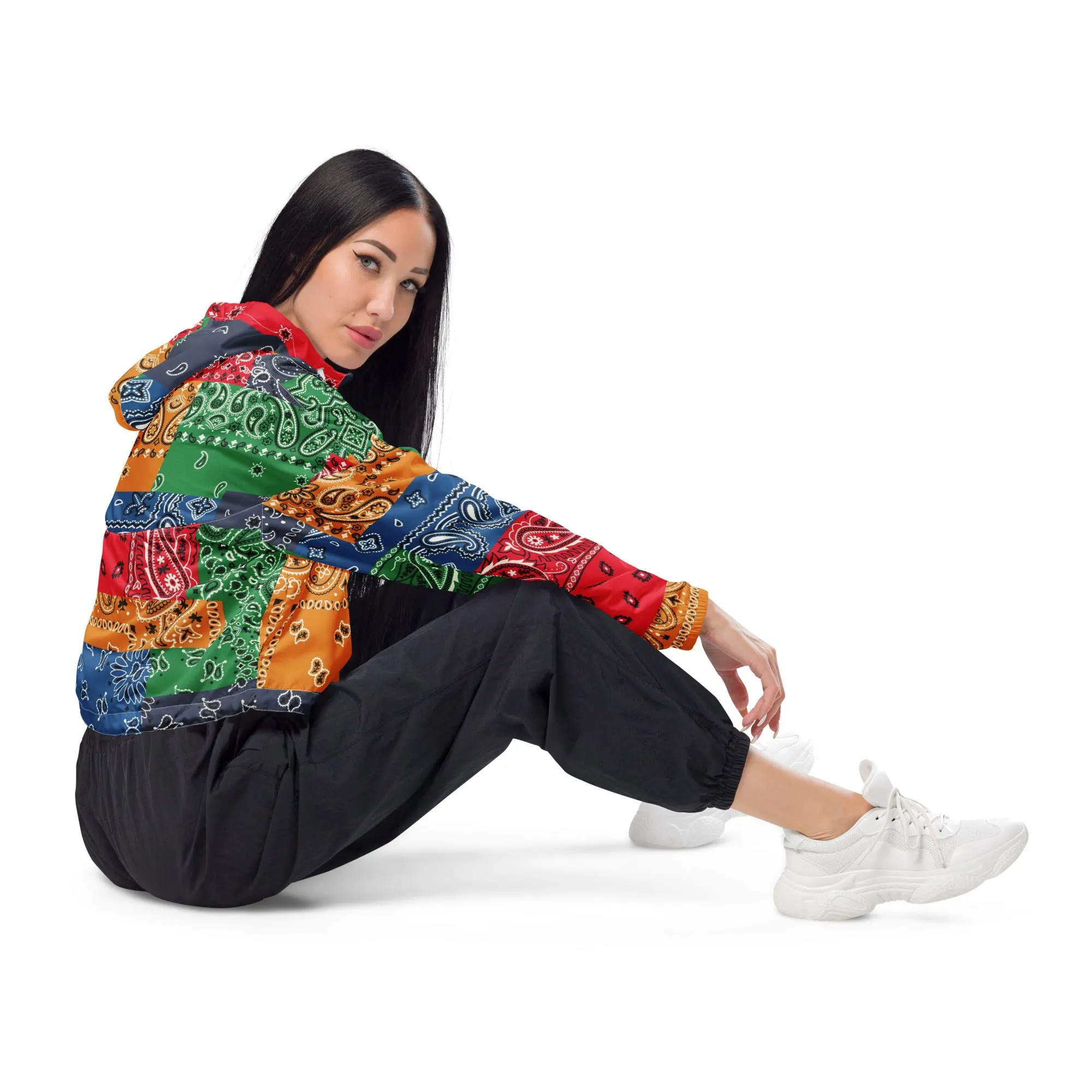 Paisley Bandana Women’s cropped windbreaker