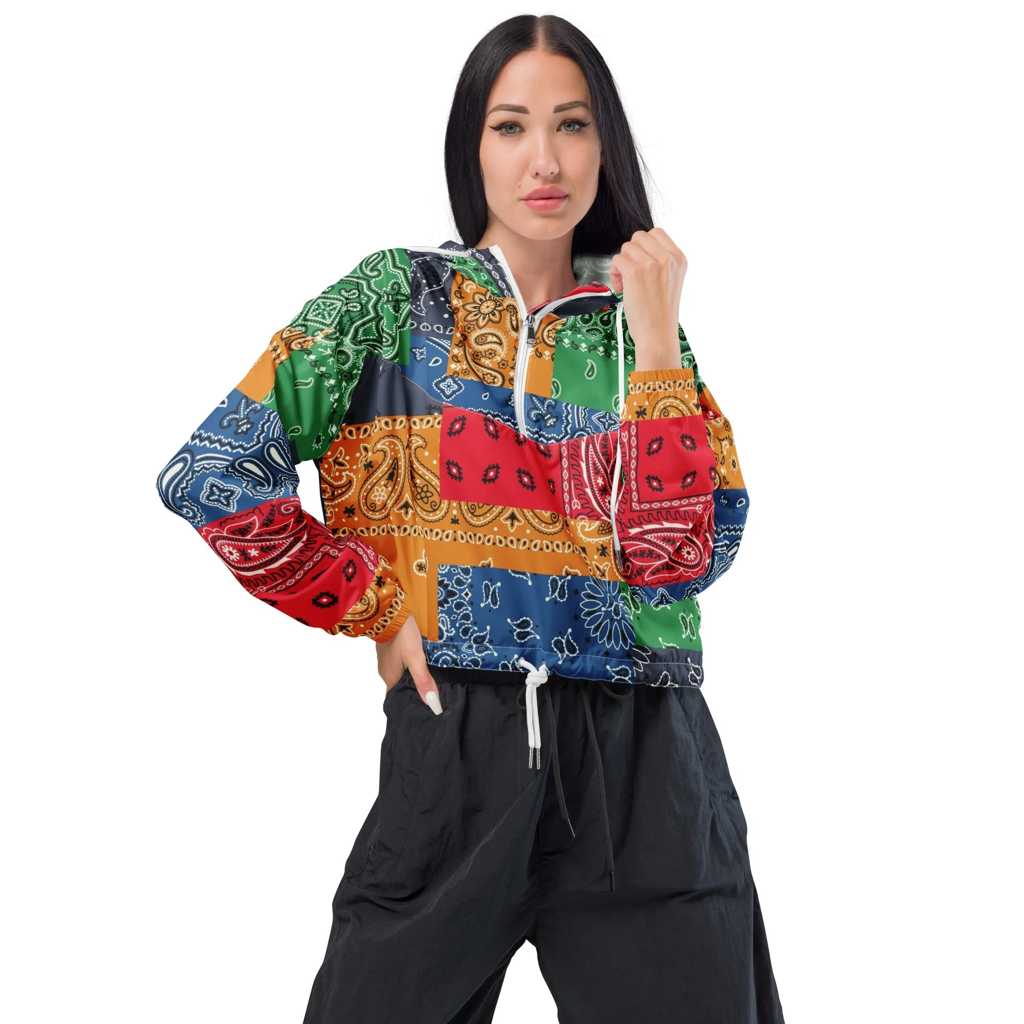 Paisley Bandana Women’s cropped windbreaker