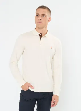 Ralph Lauren Soft Cotton Interlock Custom Slim Fit Polo Shirt | Herbal Milk