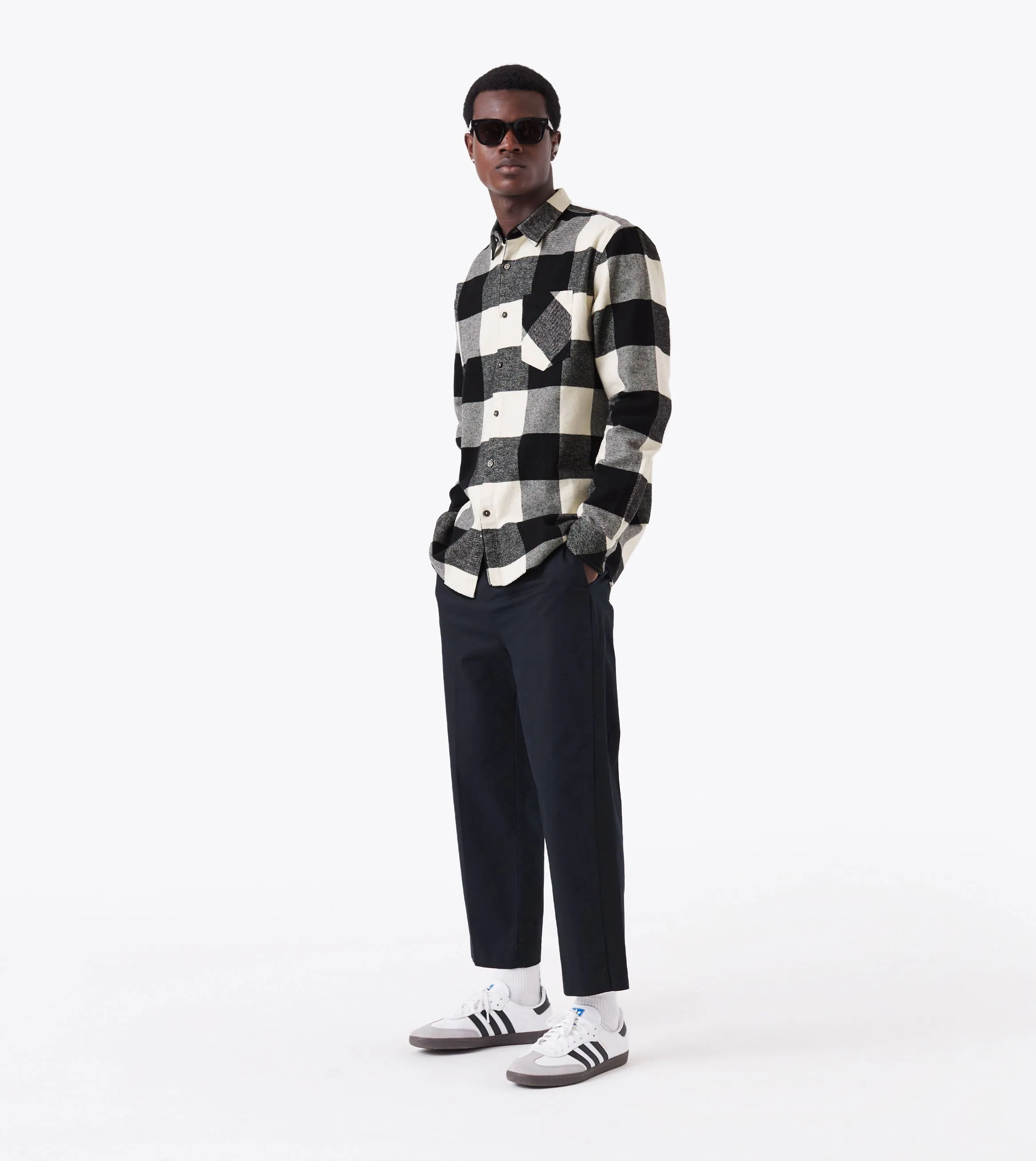 Raw OS Flannel Shirt Black/Vintage White